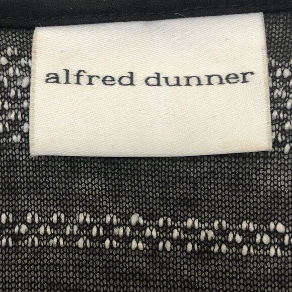 Alfred Dunner Cardigan Womens S Striped Black White Lined Career Open Front Top - Picture 5 of 11